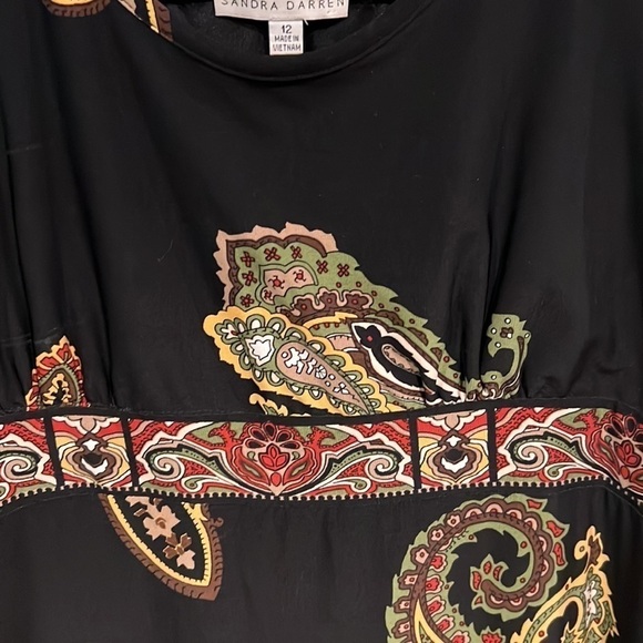 Sandra DARREN Maxi Dress Crocheted Type Back size 12 - Picture 4 of 15